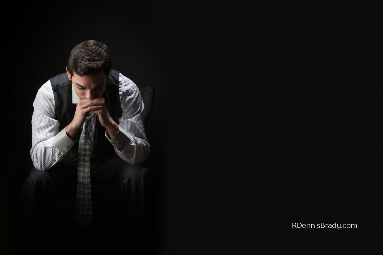 man listening for God