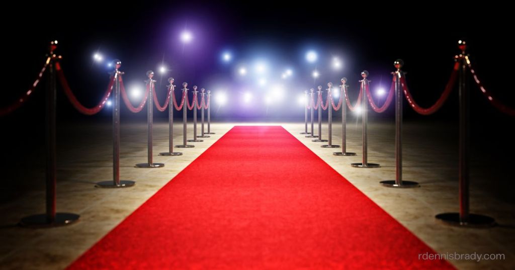 red carpet to accept award