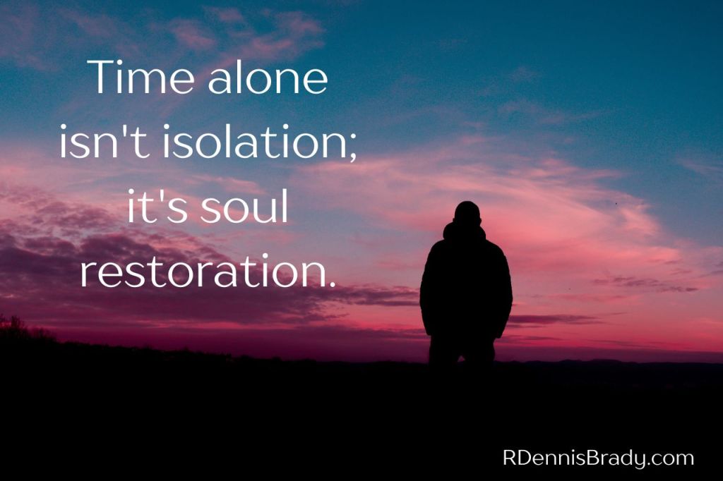 Man looking at beautiful sky spending time alone