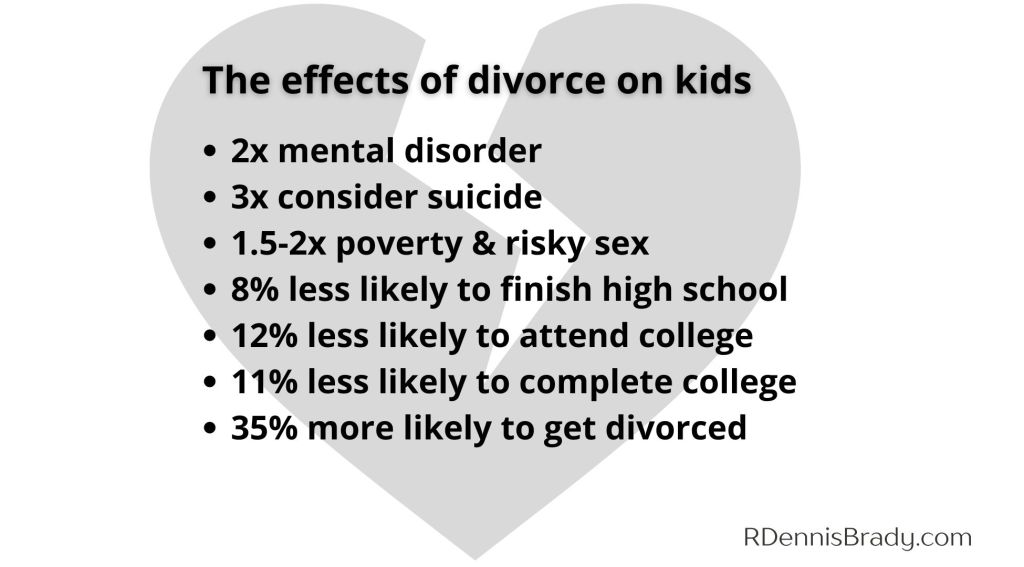 infographic about the impact of divorce on children