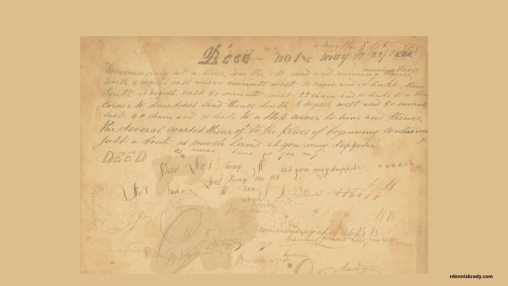 old recorded land deed